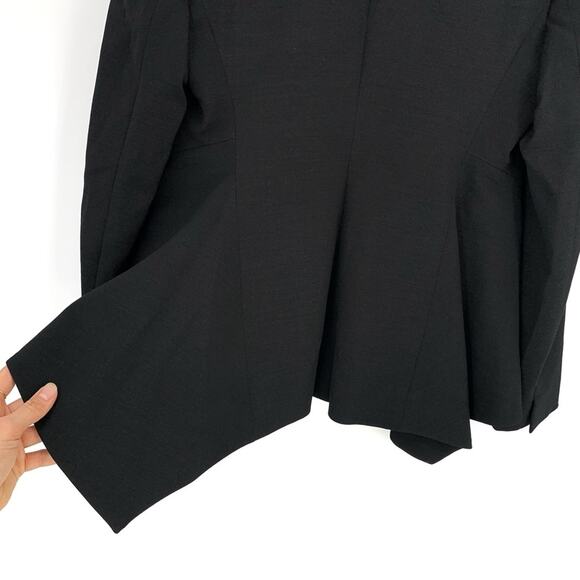 STELLA MCCARTNEY Puplum Wool Blazer Black 42 - Picture 10 of 11